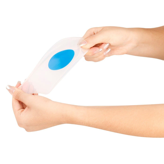 Calcanheira de Silicone para Esporão com Ponto Azul Ortho Pauher 1002 Par - FisioStore