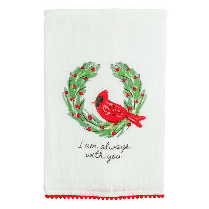 Cardinal Pom Towel by Mud Pie