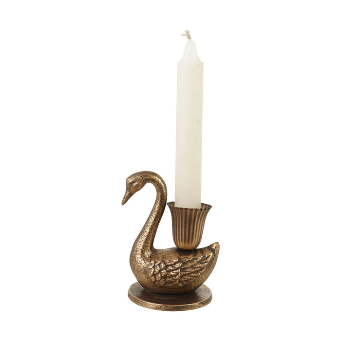 Cast Iron Swan Shaped Taper Holder