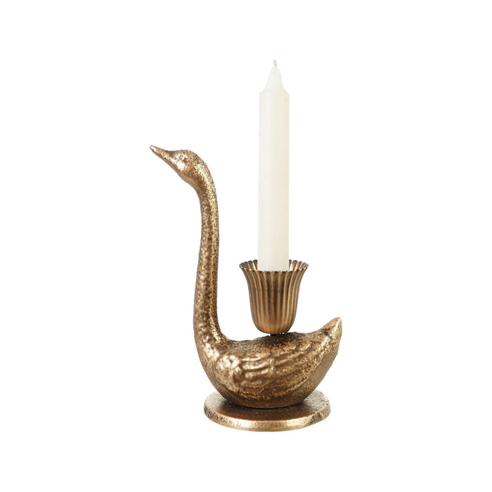 Cast Iron Swan Shaped Taper Holder