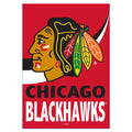 Chicago Blackhawks Burlap Flag House Size