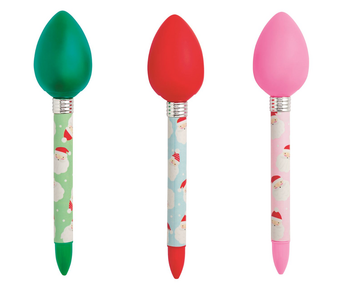 Christmas Bulb Light-Up Pens by Mud Pie