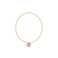 Classic Gold 2mm Bracelet - Reflection Small Charm - 02