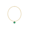 Classic Gold 2mm Bracelet - Reflection Small Charm - 05