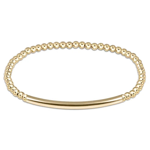 classic gold 3mm bead bracelet - bliss bar smooth gold by enewton - A. Dodson's