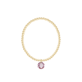 Classic Gold 3mm Bracelet - Reflection Charm - 02