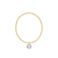 Classic Gold 3mm Bracelet - Reflection Charm - 04