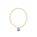 Classic Gold 3mm Bracelet - Reflection Charm - 06