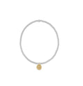 Classic Mixed Metal 2mm Bracelet - Inspire Small Gold Disc by enewton