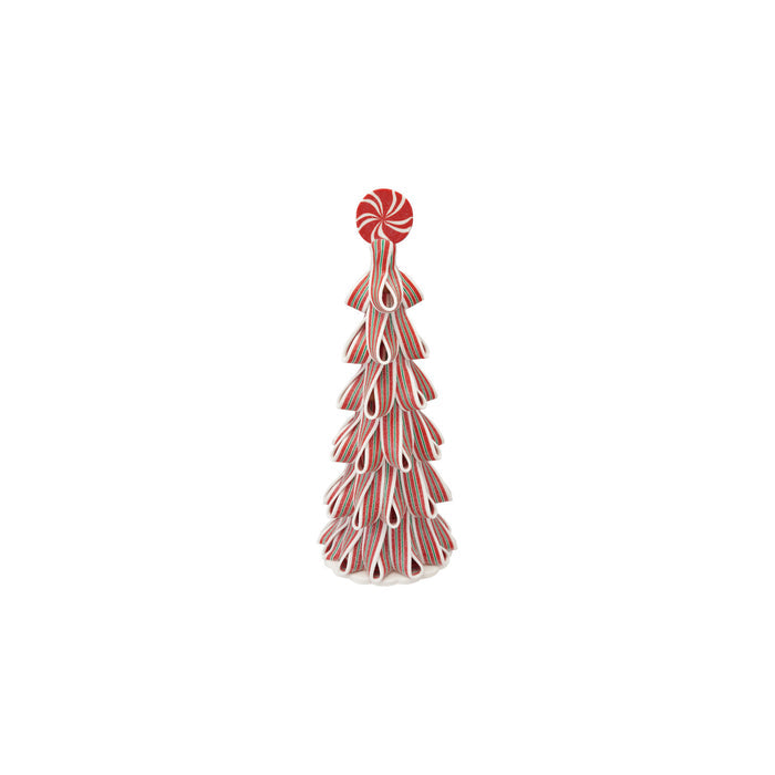 Clay Candy Ribbon Tree with Glitter & Peppermint
