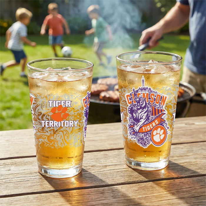 Clemson University 16oz Glass Pint