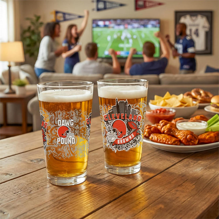Cleveland Browns 16oz Glass Pint