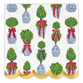 Cocktail Napkins - Christmas Topiaries