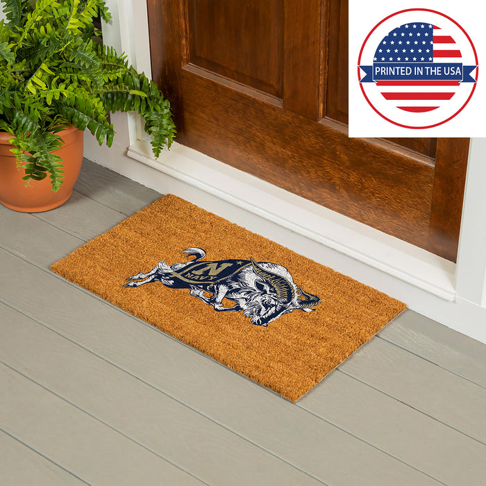 Coir Mat, 16"x28", US Naval Academy
