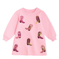 Cowgirl Boot Sweatshirt Dress by Mud Pie