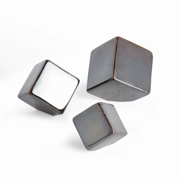 Cube Sculptures, Set Of 3