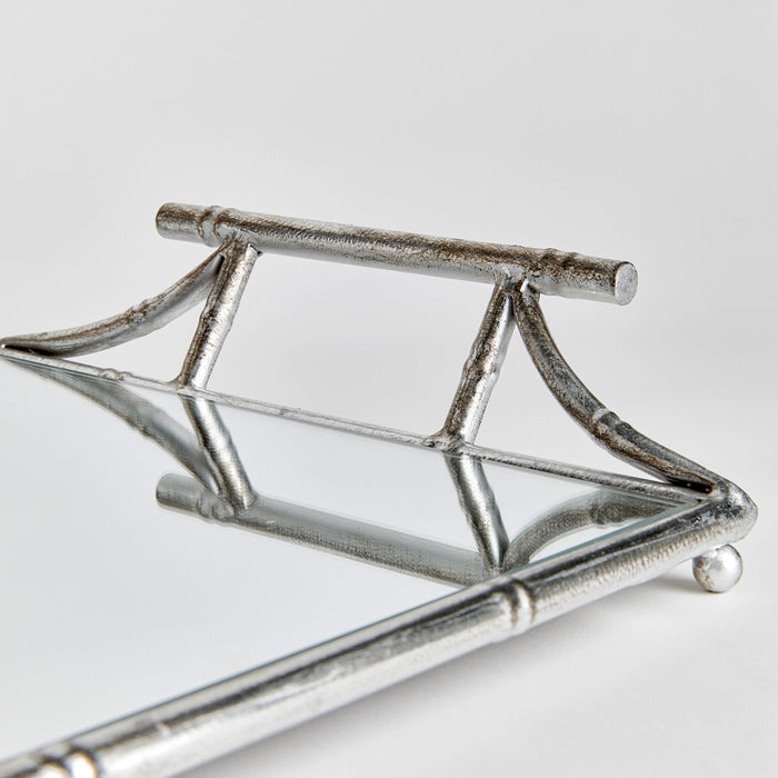 Daphne Mirrored Tray With Handles - View 4