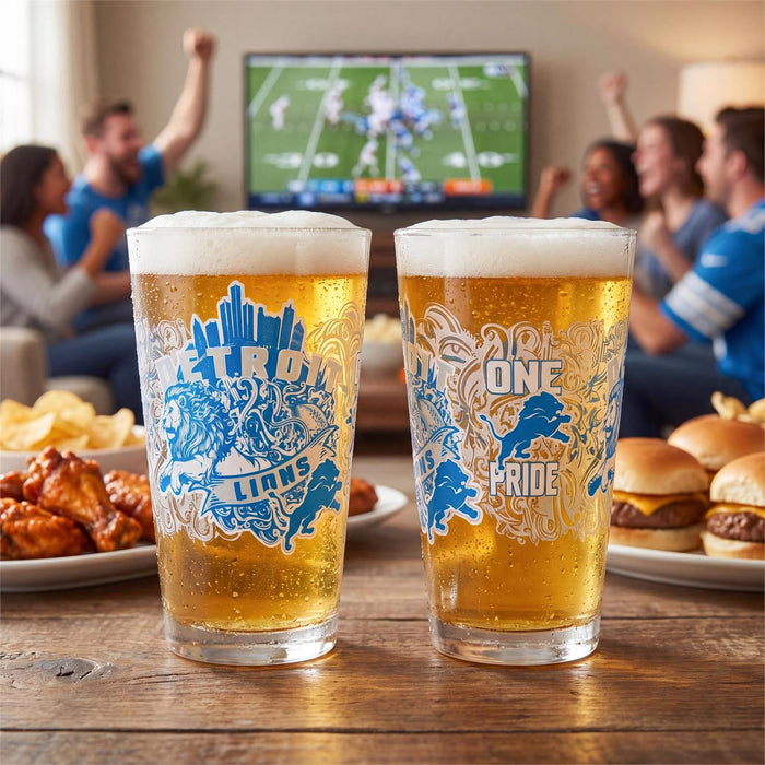 Detroit Lions 16oz Glass Pint