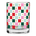 Double Old Fashioned Glass - Holiday Checkerboard - A. Dodson's
