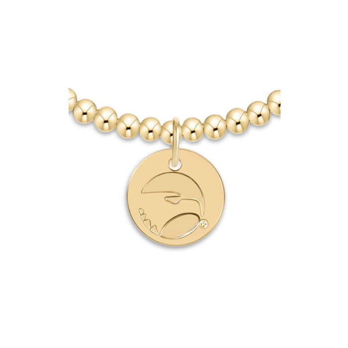 enewton eCollegiate Classic Gold 3mm bracelet with the Georgia Southern disc