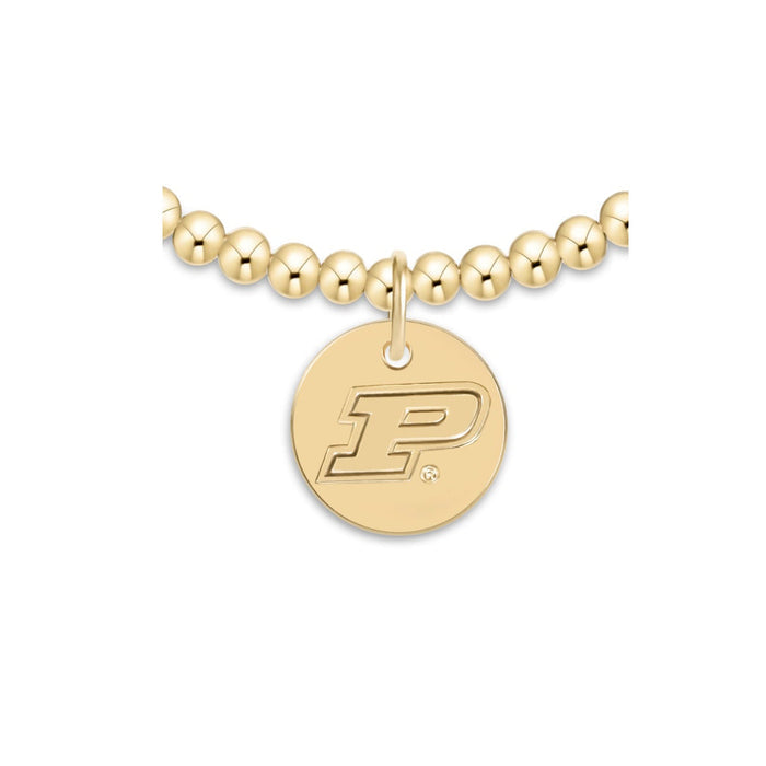 enewton eCollegiate Classic Gold 3mm bracelet with the Purdue University disc