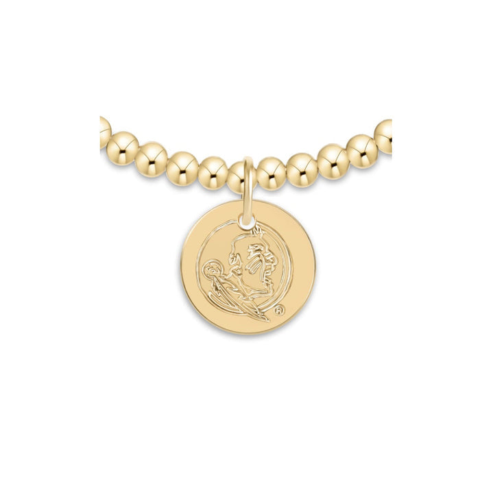 enewton eCollegiate Extends Classic Gold 3mm bracelet with the Florida State disc