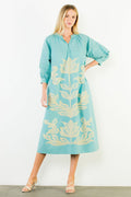 Edith THML Print Dress – Blue