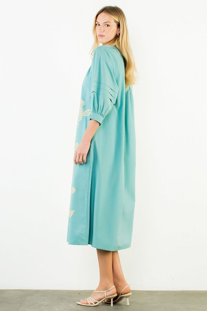 Edith THML Print Dress – Blue