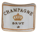 Enameled Metal Tray with Gold Edge, 3 Styles