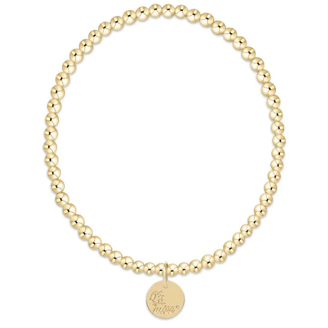 enewton extends gameday classic gold 3mm bracelet ole miss disc by Enewton