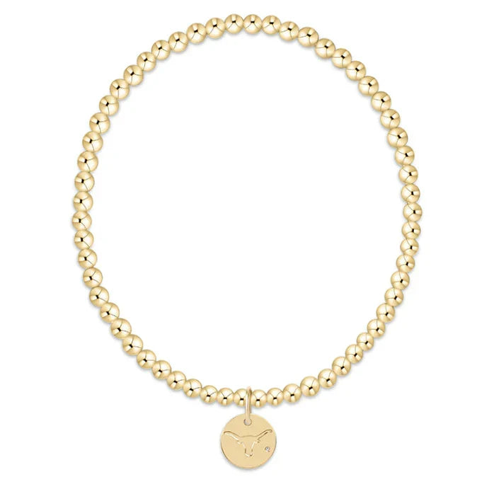 eCollegiate Extends Classic Gold 3mm Bracelet - UT Austin by enewton