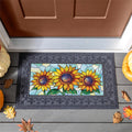 Evergreen Stained Glass Sunflower Stalk Sassafras Switch Mat