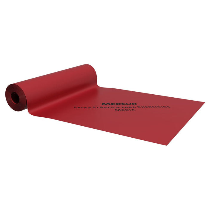 Faixa Elástica para Exercícios Mercur 150cm Vermelha - FisioStore