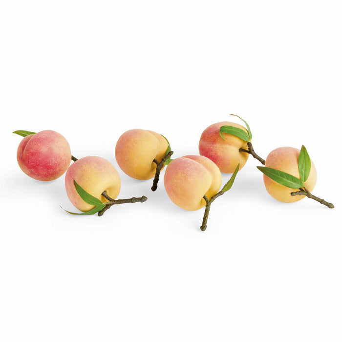 Faux Peaches 4", Set Of 6
