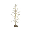 Faux Pearl, Acrylic Jewel & Metal Wire Tree with Glitter Base, Gold Finish