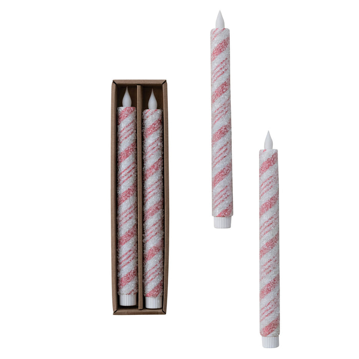 Flameless LED Taper Candles with 6 Hour Timer in Box, Set of 2