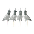 Flock Party Pigeon Candles - Set of 4 by Fred