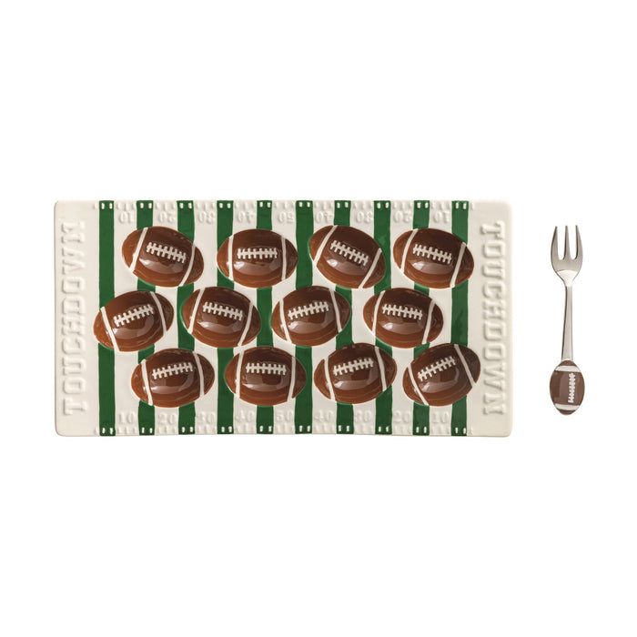 Football Field Deviled Egg Tray Set by Mud Pie