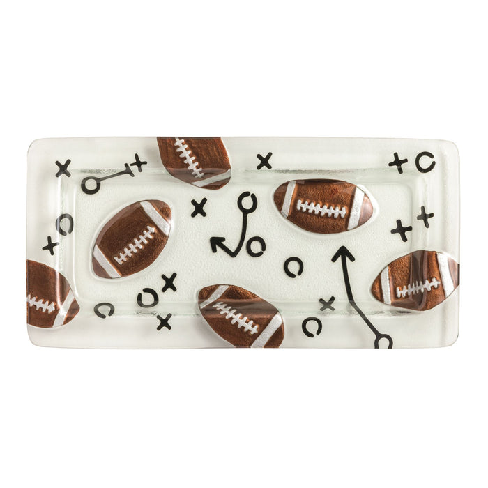 Football Glass Tray by Mud Pie