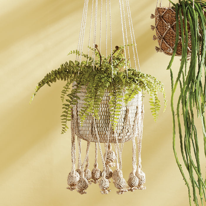 Gaia Jute Hanging Basket 11.75" - View 2
