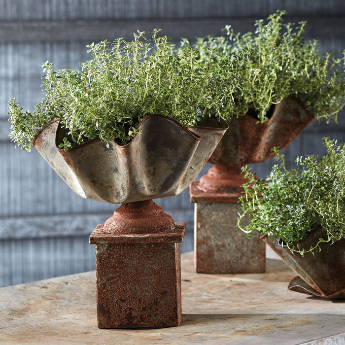 Galvanized Handkerchief Planter - View 2
