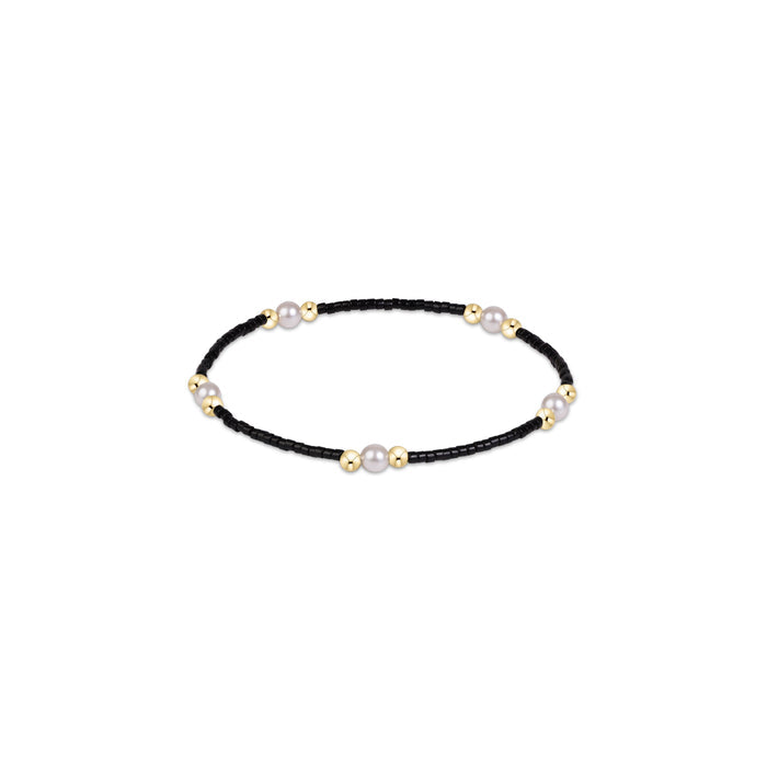 gameday hope purpose pearl bracelet - black by enewton