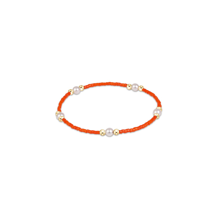 gameday hope purpose pearl bracelet - bright orange by enewton