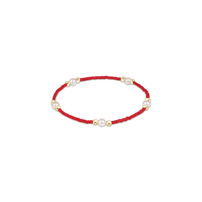 gameday hope purpose pearl bracelet - crimson by enewton