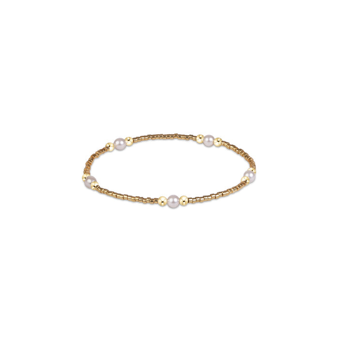 gameday hope purpose pearl bracelet - gold luster by enewton