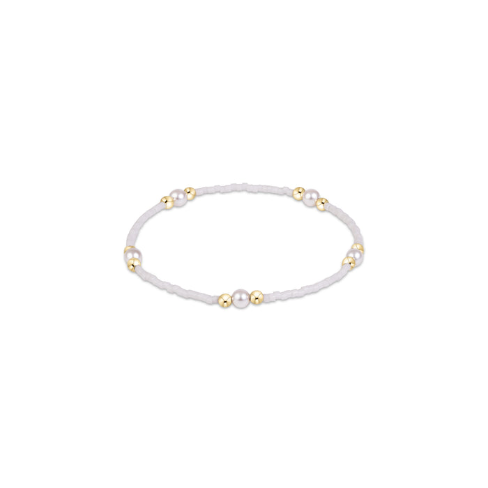 gameday hope purpose pearl bracelet - white by enewton