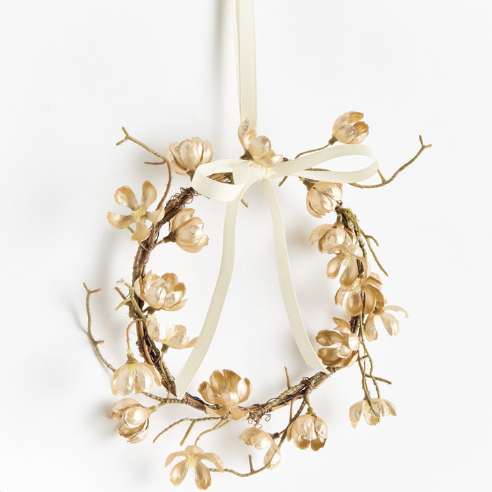 Gilded Cherry Blossom Wreaths St/2 - View 2