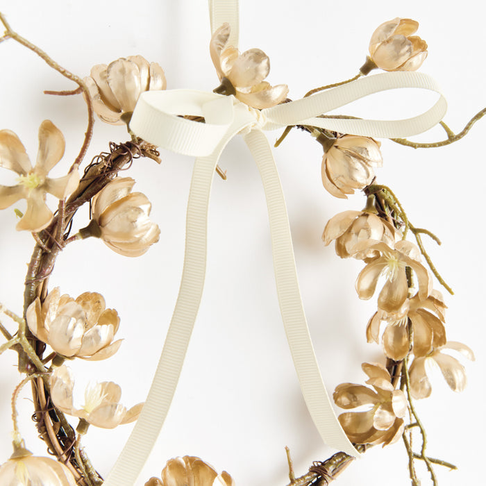 Gilded Cherry Blossom Wreaths St/2 - View 5