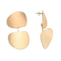 Goldie Brushed Gold Drop Earring by Leslie Curtis Jewelry