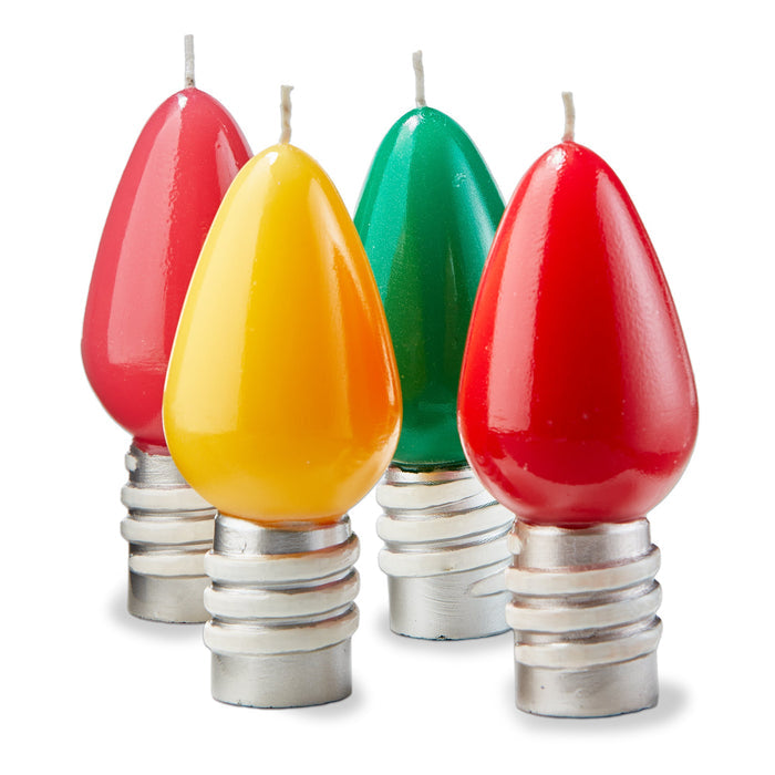 Groovy Light Bulb High Gloss Candle S/4